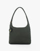Borsa Hobo Intrecciata con Charm Logo – Verde Bosco