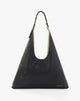 Borsa Hobo Geometrica a Triangolo con Dettagli Dorati – Nero Intenso