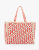 Borsa Shopping Large in Canvas Monogram MG con Dettagli Sfrangiati
