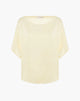 Top Fluido in Satin con Scollo a Barchetta e Maniche a Pipistrello