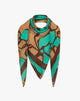 Foulard in Cotone e Seta con Maxi Grafismo Floreale