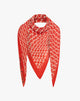 Foulard in Cotone e Seta con Stampa Monogram