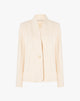Blazer Sartoriale Panna con Scollo Architettonico