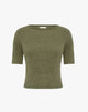 Maglia Cropped in Maglia Fine Verde Vivace