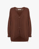 Cardigan Over in Maglia Fine con Scollo a V