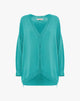Cardigan Over in Maglia Fine con Scollo a V