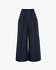 Pantalone Maxi Palazzo con Cintura e Multi-Pinces