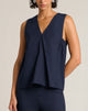 Top Scollo a V in Popeline