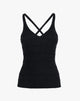 Top in Maglia a Coste con Incrocio sulla Schiena