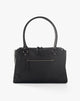 Structured Zip Shoulder Bag Black