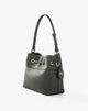 Drawstring Bucket Bag with Forest Green Charm