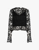 Top in Pizzo Nero con Canotta Interna
