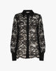 Black Lace Shirt with Solid Colour Details