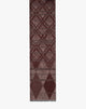 Bordeaux Scarf with Geometric Pattern