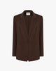 Dark Brown Single-Breasted Blazer