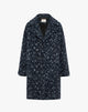 Cappotto in Ecopelliccia Animalier Blu Notte
