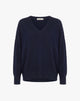 Maglione con Scollo a V Blu Notte
