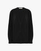 Cardigan Aperto con Bottoni Nero