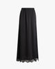 Gonna Lunga con Dettagli in Pizzo Nero