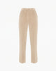 Pantalone in Velluto Dritto Beige