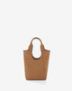 Borsa Mini Tote Bag Daily in Tessuto Scamosciato – Marrone Cammello