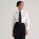 Camicia Oversize in Rasato Bianco