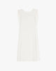 Abito Mini a Trapezio con Scollatura e Maxi Fiocco sul Retro – Bianco