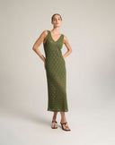 Abito Midi in Maglia di Cotone