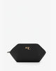 Pochette Geometrica Soft con Logo in Metallo – Nera