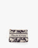 Pochette Flat in Canvas con Stampa Floreale e Logo Script