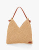 Borsa Hobo Sacca Intrecciata Effetto Raffia – Beige Paglia