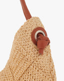 Borsa Hobo Sacca Intrecciata Effetto Raffia – Beige Paglia