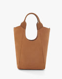 Borsa Tote Bag Daily Grande in Tessuto Scamosciato – Marrone Cammello