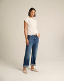 Blusa Fluida Drappeggiata con Scollo a Barchetta