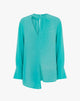 Blusa Fluida Desiderio con Scollo Cut-Out e Fondo Asimmetrico
