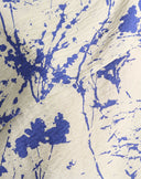 Blusa Asimmetrica Couture con Cappa e Stampa Botanica