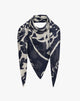 Foulard in Cotone e Seta con Stampa Botanica
