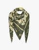 Foulard in Cotone e Seta con Stampa Botanica