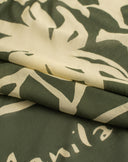 Foulard in Cotone e Seta con Stampa Botanica