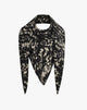Foulard con Stampa Calligrafica All-Over