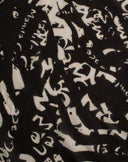 Foulard con Stampa Calligrafica All-Over