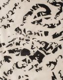 Foulard con Stampa Calligrafica All-Over