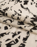 Foulard con Stampa Calligrafica All-Over