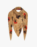 Foulard con Stampa Floreale Artistica