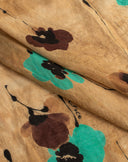 Foulard con Stampa Floreale Artistica
