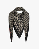 Foulard in Cotone e Seta con Stampa Monogram