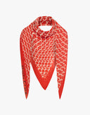 Foulard in Cotone e Seta con Stampa Monogram