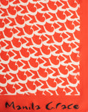 Foulard in Cotone e Seta con Stampa Monogram