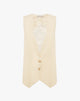 Gilet Sartoriale con Schiena in Organza Ricamata