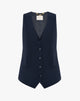 Gilet Sartoriale Blu Notte con Fondo a Punta